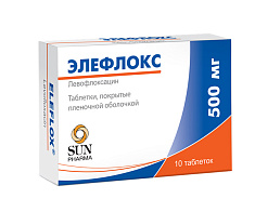 Элефлокс таблетки п/о 500мг N10 Сан Фармасьютикал