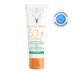 Vichy Капиталь Идеал Солей Матирующий уход для проблемной кожи 3-в-1 SPF50+ 50мл