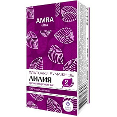Amra Платочки бумажные двухслойные с ароматом лилии N10 х 10шт