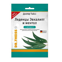 Доктор Тайсс Леденцы Эвкалипт и ментол + витамин С 75г