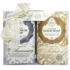 Нести Данте мыло набор Anniversary Platinum&Gold Юбилейное платина 250г+Юбилейное золотое 250г