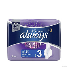 Прокладки Always платинум ультра найт N6