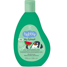 Bebble my friend шампунь и гель для душа 2 в 1 с ароматом арбуза 250мл