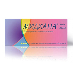 Мидиана таблетки п.п.о. 3мг 0,03мг N63