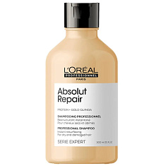 Loreal Professionnel Absolut Repair Gold Quinoa + Protein Шампунь для восстановления поврежденных волос 300мл