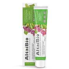 AltaiBio Зубная паста для профилактики кариеса Солодка и Бадан 75мл
