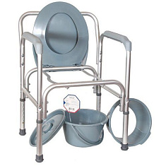 Кресло-туалет Amrus AMCB6804 облегченное со спинкой