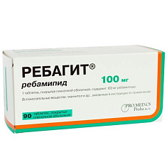 Ребагит таблетки п.п.о. 100 мг N90 ЗиО-Здоровье