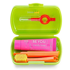 Curaprox Набор дорожный Travel Set Be You в зеленом пенале