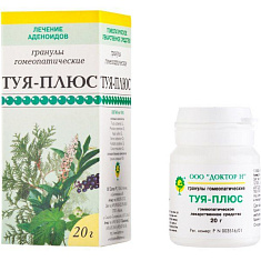 Туя-Плюс гранулы гомеопатические 20г