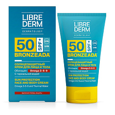 LibreDerm Бронзиада Крем солнцезащитный SPF50 с Омега 3-6-9 и термальной водой 150мл