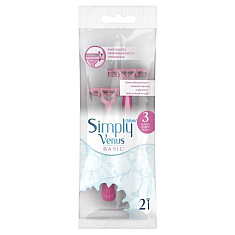Gillette Станки одноразовые женские 3 лезвия Simply Venus3 2шт