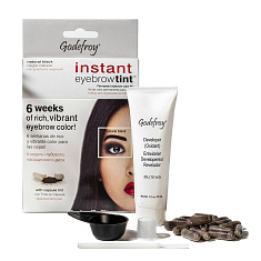 Godefroy Краска-тинт для окрашивания бровей с эффектом татуажа натуральный черный 10 капсул