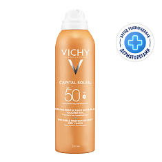 Виши Капиталь Солей Солнцезащитный спрей-вуаль увлажняющий SPF50 200 мл