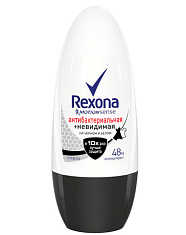 Rexona Антиперспирант део-ролик женский Антибактериальная и Невидимая на черном и белом 50мл