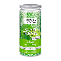 Фитокосметик Свежая косметика Соль для ванны морская детокс-эффект Масло лайма 480г