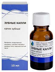 Зубные капли 10мл Тульская ФФ