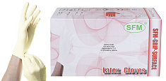 Перчатки смотровые нестерильные латексные неопудренные р.M натуральный N100 SFM