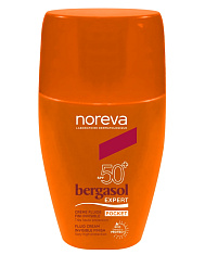 Noreva Бергасол Эксперт Солнцезащитный легкий крем SPF50+ компактный 30мл