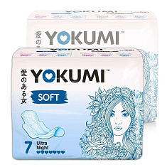 Yokumi Прокладки женские гигиенические Soft Ultra Night N7