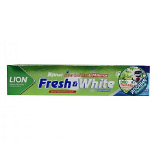 Lion Thailand Fresh & White Паста зубная для защиты от кариеса прохладная мята 160г