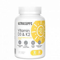 Ultrasupps Витамин Д3 и К2 капсулы N30