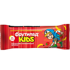 Фрутилад Kids Батончик фруктовый банановый с клубникой для детского питания 25г