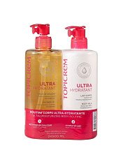 Topicrem Набор Ультра-увлажняющий молочко для тела 500мл + масло для душа 500мл