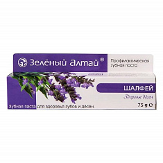 Зеленый алтай Зубная паста шалфей 75г