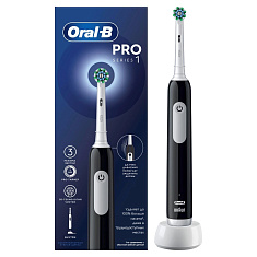 Oral-B Щетка зубная электрическая PRO 1 Crossaction тип 3791 с зарядным устройством тип 3757 черный №1 + голубой №1