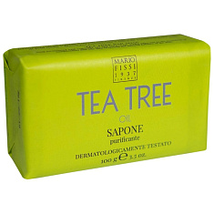 Mario Fissi 1937 Мыло туалетное твердое очищающее с маслом чайного дерева для жирной кожи 100г