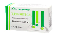 Гидрохлортиазид таблетки 25мг N20 Пранафарм