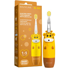 Revyline Зубная щетка электрическая звуковая RL025 для детей желтая