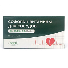 Софора + витамины для сосудов капсулы 395мг N30