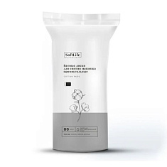 SoftLife Премиум ватные диски прямоугольные черные №80