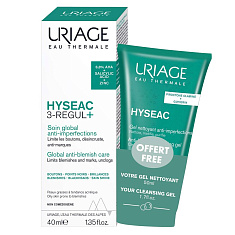 Uriage Исеак Набор 3-Regul+ универсальный уход 40мл + Очищающий гель для лица 50мл