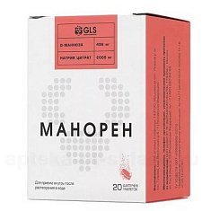Манорен со вкусом персик-маракуйя таблетки шипучие 4г N20