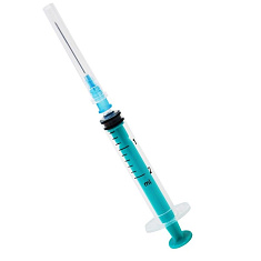 Шприц 2-детальный одноразовый Луер 2мл игла 23G 0,6x30 №100 МПК Елец