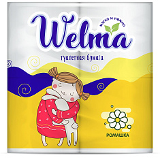 Welma Бумага туалетная двухслойная с ароматом ромашки 4шт