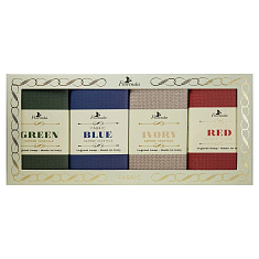 Florinda Набор Мыло туалетное твердое Синий бархат 200г + Изумрудный шелк 200г + Бежевый лен 200г + Алая парча 200г