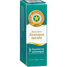 Золотая звезда бальзам карандаш для ингаляций 1,3 г