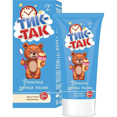 Тик-Так Детская зубная паста Фруктовое мороженое 2+, 62г
