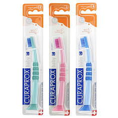 Curaprox щетка зубная детская Baby от 0 до 4 лет c гуммированной ручкой 1 шт.