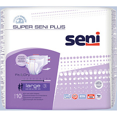 Сени супер плюс подгузники large N10