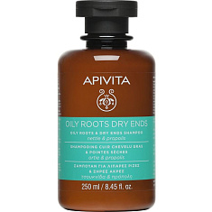 Apivita Oily Roots Dry Ends Шампунь жирные корни и сухие кончики с Крапивой и Прополисом 250мл