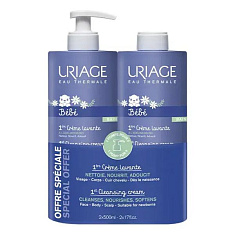 Uriage Набор Первый очищающий пенящийся крем 500мл флакон-помпа 2шт