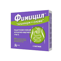 Фимицил псиллиум + слива порошок для приема внутрь по 5г N12 пакет-саше Фармацевтическая Фабрика