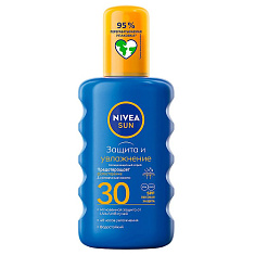 Nivea Sun Спрей солнцезащитный Защита и Увлажнение SPF30 200мл 85402