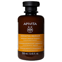 Apivita Hair Шампунь Питательный и восстанавливающий с Растительным Кератином и Мёдом 250мл