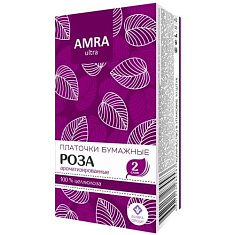 Amra Платочки бумажные двухслойные с ароматом розы N10 х 10шт